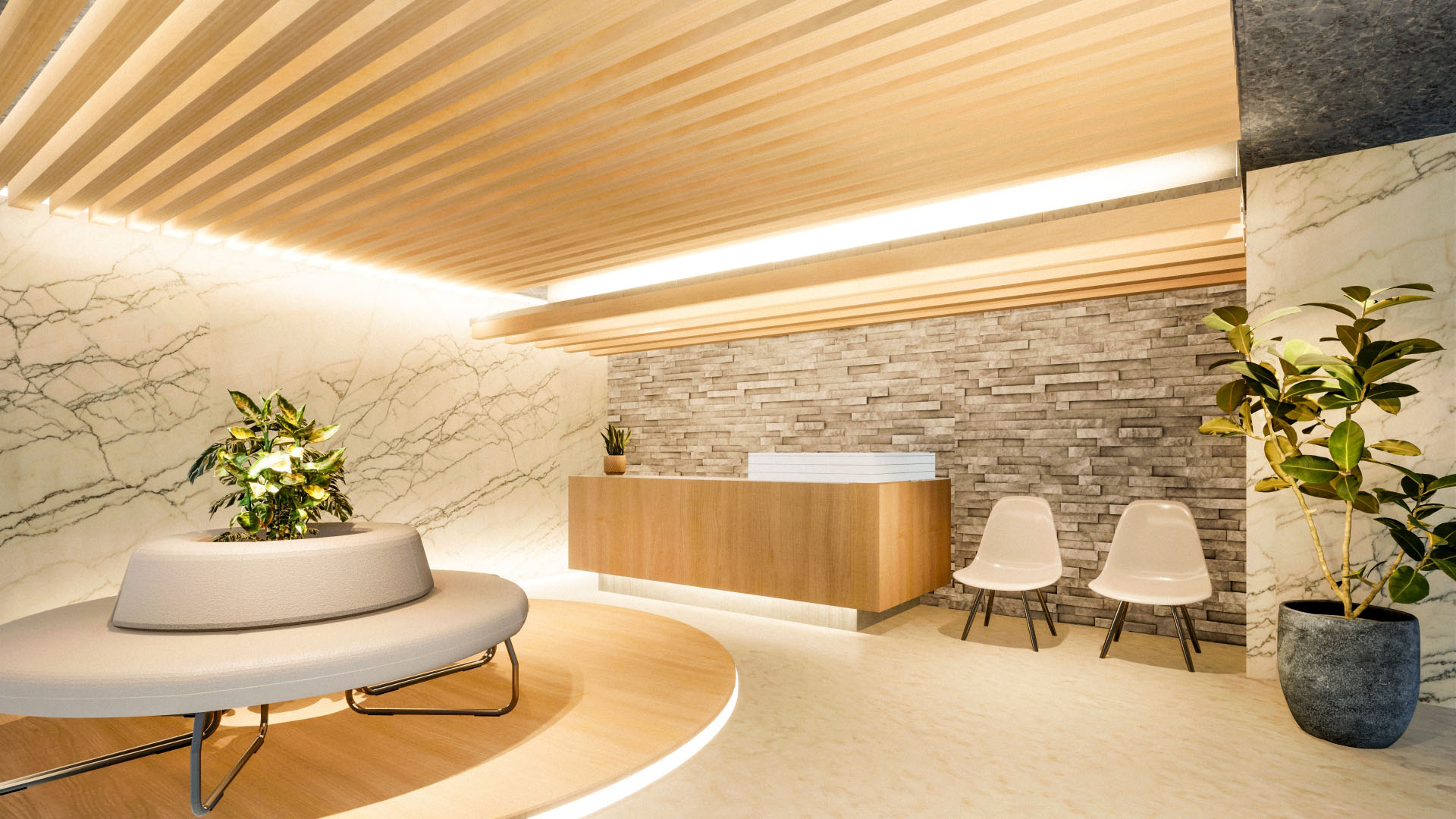 病院のエントランス(背景)